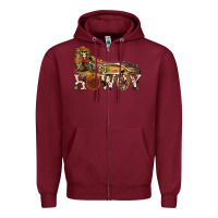 Burgundy howdy killer Zipper Hoodie - NancyCooperArtShop