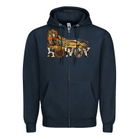 Navy howdy killer Zipper Hoodie - NancyCooperArtShop