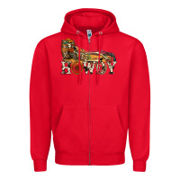 Red howdy killer Zipper Hoodie - NancyCooperArtShop