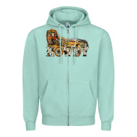 Seafoam howdy killer Zipper Hoodie - NancyCooperArtShop