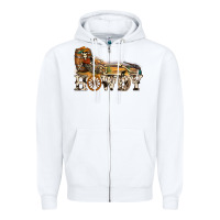White howdy killer Zipper Hoodie - NancyCooperArtShop