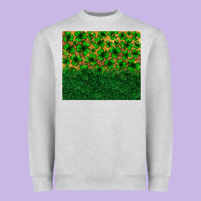St. Patrick's Day Shamrock Leopard  Tumbler Heavyweight Sweatshirt Designed By Neo Western