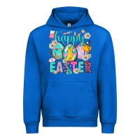 Cobalt Happy Easter eggs Nurse Urban Hoodie - NancyCooperArtShop