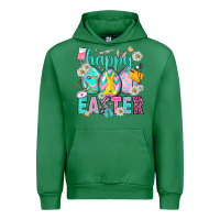 Emerald Happy Easter eggs Nurse Urban Hoodie - NancyCooperArtShop