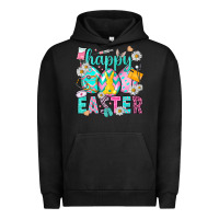 Pigment Black Happy Easter eggs Nurse Urban Hoodie - NancyCooperArtShop