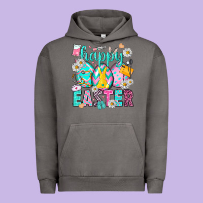 Happy Easter Eggs Nurse Urban Hoodie Designed By Nancycooperartshop