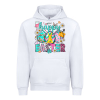 White Happy Easter eggs Nurse Urban Hoodie - NancyCooperArtShop