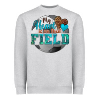 Heather Grey my heart is on that field soccer Heavyweight Sweatshirt - HRA Design Shop