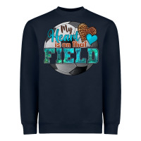Navy my heart is on that field soccer Heavyweight Sweatshirt - HRA Design Shop