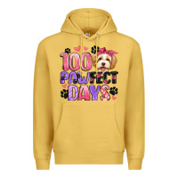 Antique Gold 100 pawfect days Premium Hoodie - Artiststas