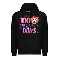 Black 100 pawfect days Premium Hoodie - Artiststas