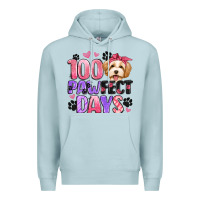 Blue Mist 100 pawfect days Premium Hoodie - Artiststas