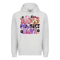 Dove Grey 100 pawfect days Premium Hoodie - Artiststas