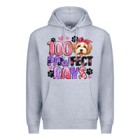 Heather Grey 100 pawfect days Premium Hoodie - Artiststas