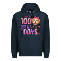 Navy 100 pawfect days Premium Hoodie - Artiststas