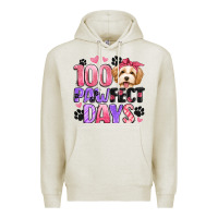 Oatmeal Heather 100 pawfect days Premium Hoodie - Artiststas