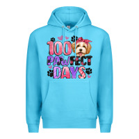 Ocean Blue 100 pawfect days Premium Hoodie - Artiststas