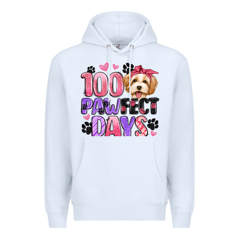 100 Pawfect Days Premium Hoodie by Artiststas | Teevron