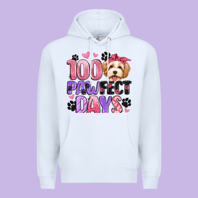 100 Pawfect Days Premium Hoodie Designed By Artiststas