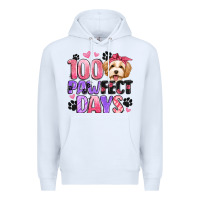 White 100 pawfect days Premium Hoodie - Artiststas
