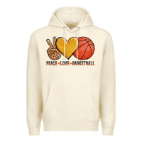 Sandshell peace love basketball Premium Hoodie - AdoDesignShop