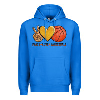 True Royal peace love basketball Premium Hoodie - AdoDesignShop