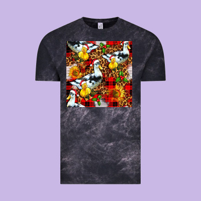 Christmas Leopard Duck Vintage Tee Designed By Fadigitalartstudio