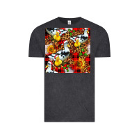 Vintage Black christmas leopard duck Vintage Tee - FaDigitalArtStudio