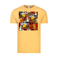 Vintage Mustard christmas leopard duck Vintage Tee - FaDigitalArtStudio
