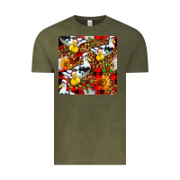 Vintage Olive christmas leopard duck Vintage Tee - FaDigitalArtStudio