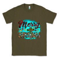 Army Green merry christmas wood slice ornament Classic Tee - JahusDesignShop