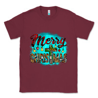 Burgundy merry christmas wood slice ornament Classic Tee - JahusDesignShop