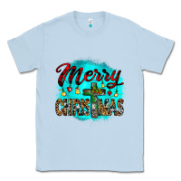 Dusty Blue merry christmas wood slice ornament Classic Tee - JahusDesignShop