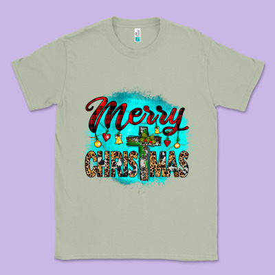 Merry Christmas Wood Slice Ornament Classic Tee Designed By Jahusdesignshop