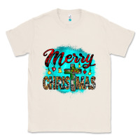 Natural merry christmas wood slice ornament Classic Tee - JahusDesignShop