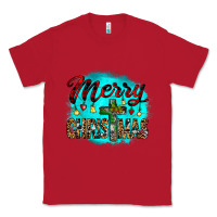 Red merry christmas wood slice ornament Classic Tee - JahusDesignShop
