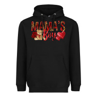 Black mamas boy with leopard Heavyweight Hoodie - NancyCooperArtShop