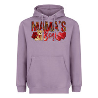 Lavender mamas boy with leopard Heavyweight Hoodie - NancyCooperArtShop