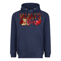 Navy mamas boy with leopard Heavyweight Hoodie - NancyCooperArtShop