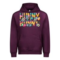 Mauve Wine Hunny Bunny Easter Urban Hoodie - NancyCooperArtShop