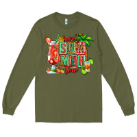 Army Green sweet summer time margarita Long Sleeve Tee - Jasminsmagicworld