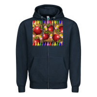 Navy Teacher Crayons And Apples Zipper Hoodie - LillyAllenDesigns