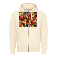 Sandshell Teacher Crayons And Apples Zipper Hoodie - LillyAllenDesigns