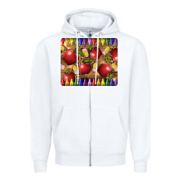 White Teacher Crayons And Apples Zipper Hoodie - LillyAllenDesigns