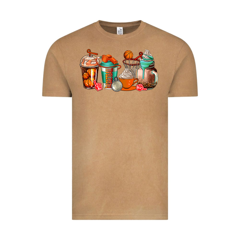 Basketball Coffee Cups Vintage Tee by AdoDesignShop | Teevron