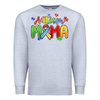 Heather Grey autism mama Premium Sweatshirt - MaliasSmallBusiness