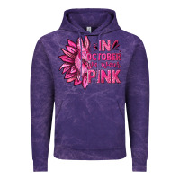 Cloud Purple In October We Wear Pink Sunflower Vintage Hoodie - texasbilliewilder