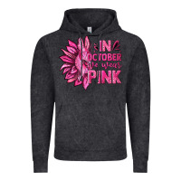 Vintage Black In October We Wear Pink Sunflower Vintage Hoodie - texasbilliewilder