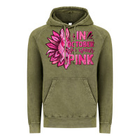 Vintage Olive In October We Wear Pink Sunflower Vintage Hoodie - texasbilliewilder