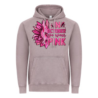 Vintage Zinc In October We Wear Pink Sunflower Vintage Hoodie - texasbilliewilder